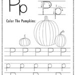 Free Printable Halloween Themed Letter P Tracing Worksheet!   Sly Regarding Free Printable Letter P Tracing Worksheets