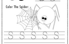 Free Printable Halloween Themed Letter S Tracing Worksheet! - Sly throughout Tracing Letter S Worksheet
