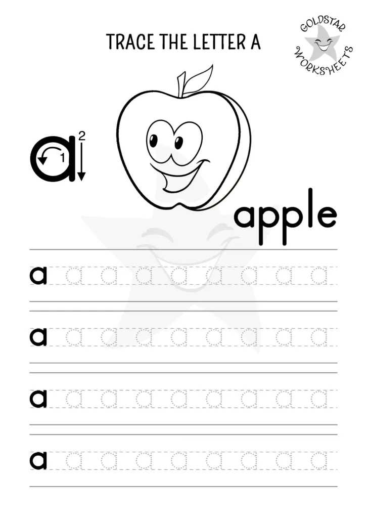 Small Letter A Tracing Worksheets Small Letter A Tracing Worksheets