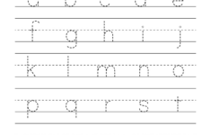 Free Printable Lowercase Alphabet Letters Tracing Worksheet for Letter Tracing Worksheet