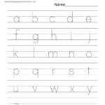 Free Printable Lowercase Alphabet Letters Tracing Worksheet With Letter Tracing Free Worksheets
