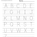 Free Printable Uppercase Alphabet Letters Tracing Worksheet Inside Free Printable Uppercase Letter Tracing Worksheets