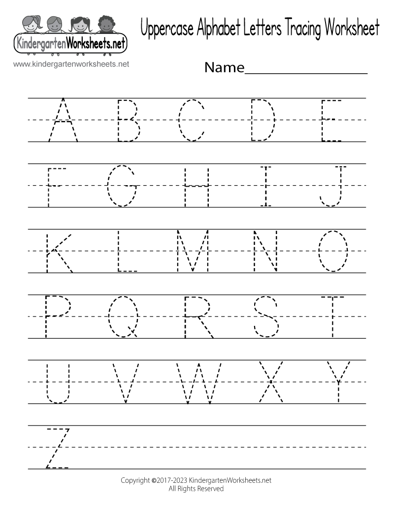 Free Printable Uppercase Alphabet Letters Tracing Worksheet inside Free Printable Uppercase Letter Tracing Worksheets