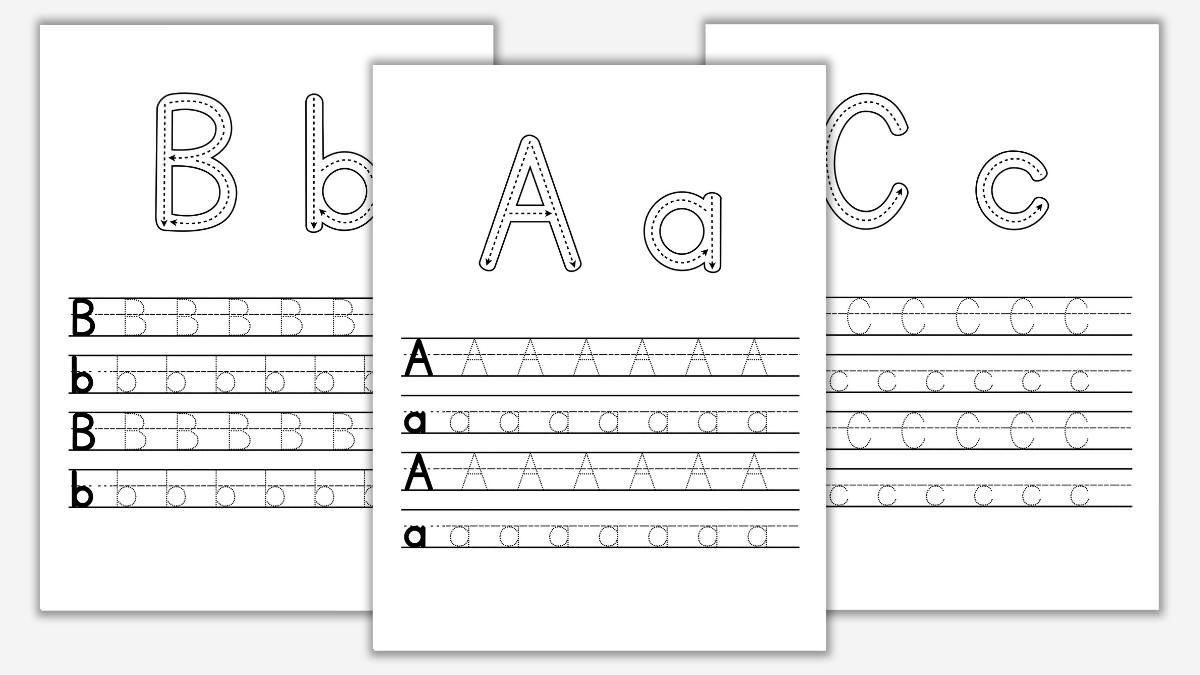 Free Uppercase &amp;amp; Lowercase Letter Worksheets - The Craft-At-Home regarding Lowercase Letter Tracing Worksheets Free