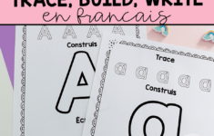 French Alphabet Activities: Trace It, Build It, Write It (Centres with regard to Letter Tracing Worksheets French