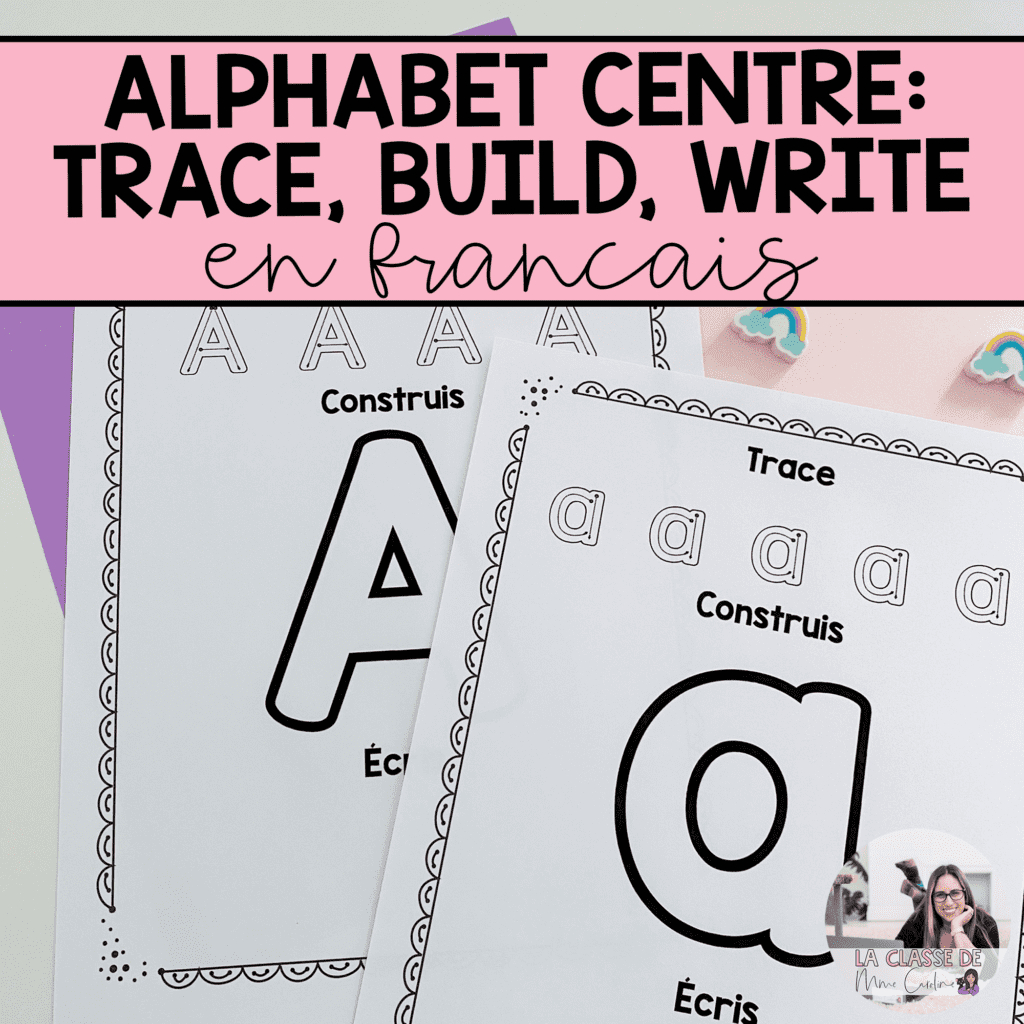 French Alphabet Activities: Trace It, Build It, Write It (Centres with regard to Letter Tracing Worksheets French