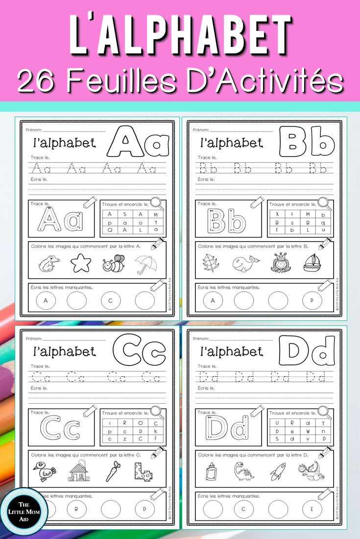 French Alphabet Worksheets - L&amp;#039;Alphabet Français : Feuilles D intended for Letter Tracing Worksheets French