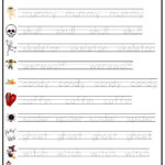Halloween Word Tracing Worksheet For English Language Learners Intended For Halloween Letter Tracing Worksheet