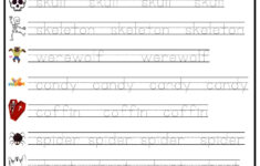 Halloween Word Tracing Worksheet For English Language Learners intended for Halloween Letter Tracing Worksheet