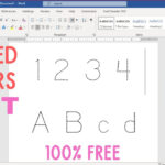 How To Make Tracing Letters In Word 2025   Dotted Letter Fonts Microsoft  Word (Free) In How To Create Letter Tracing Worksheets In Word