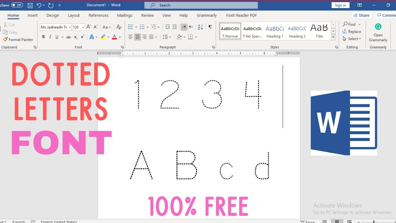 How To Make Tracing Letters In Word 2025 - Dotted Letter Fonts Microsoft Word (Free) in How to Create Letter Tracing Worksheets In Word