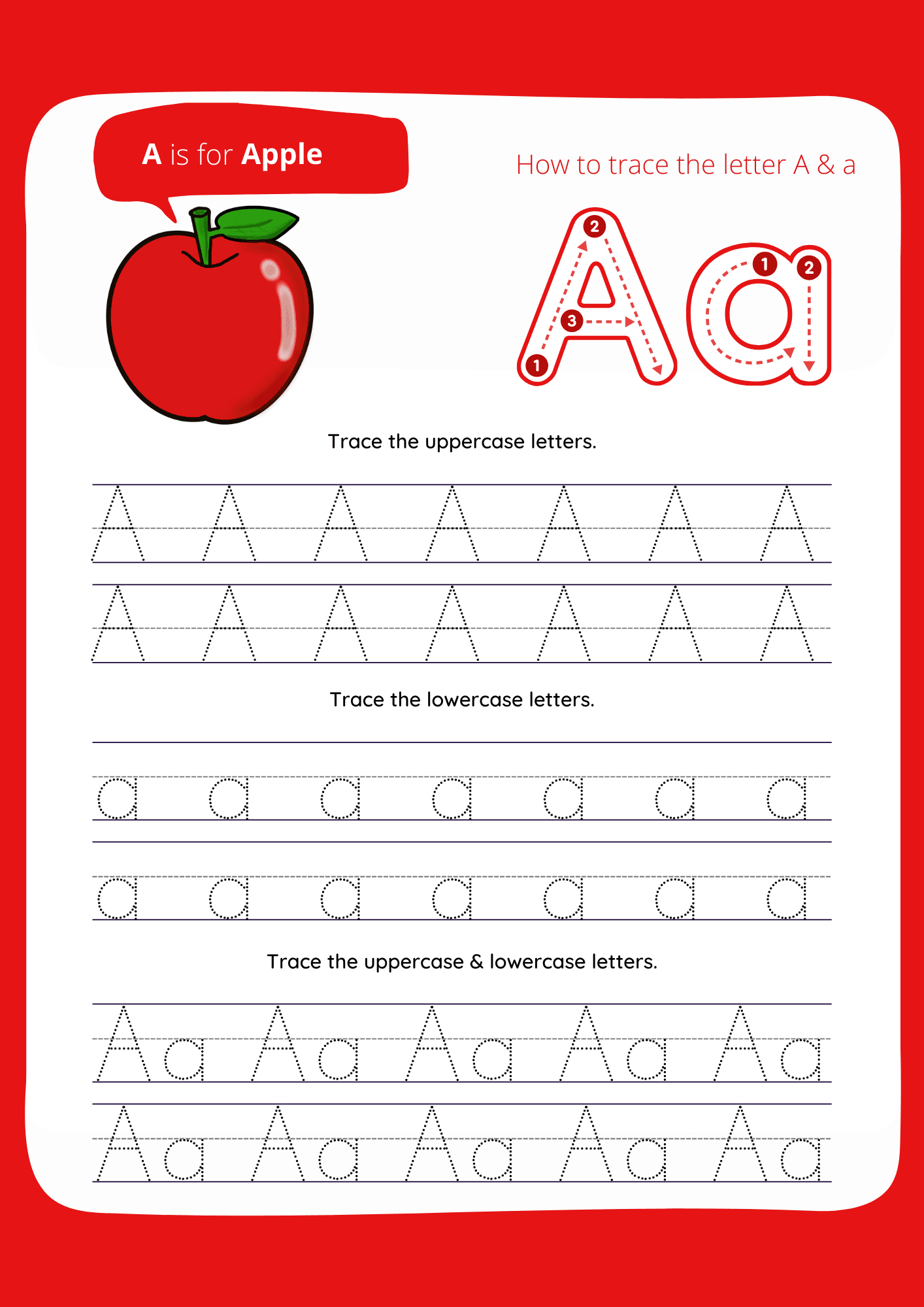 Kindergarten Alphabet Tracing Letter Worksheets A To Z with regard to Letter Tracing Worksheets Free Download Philippines