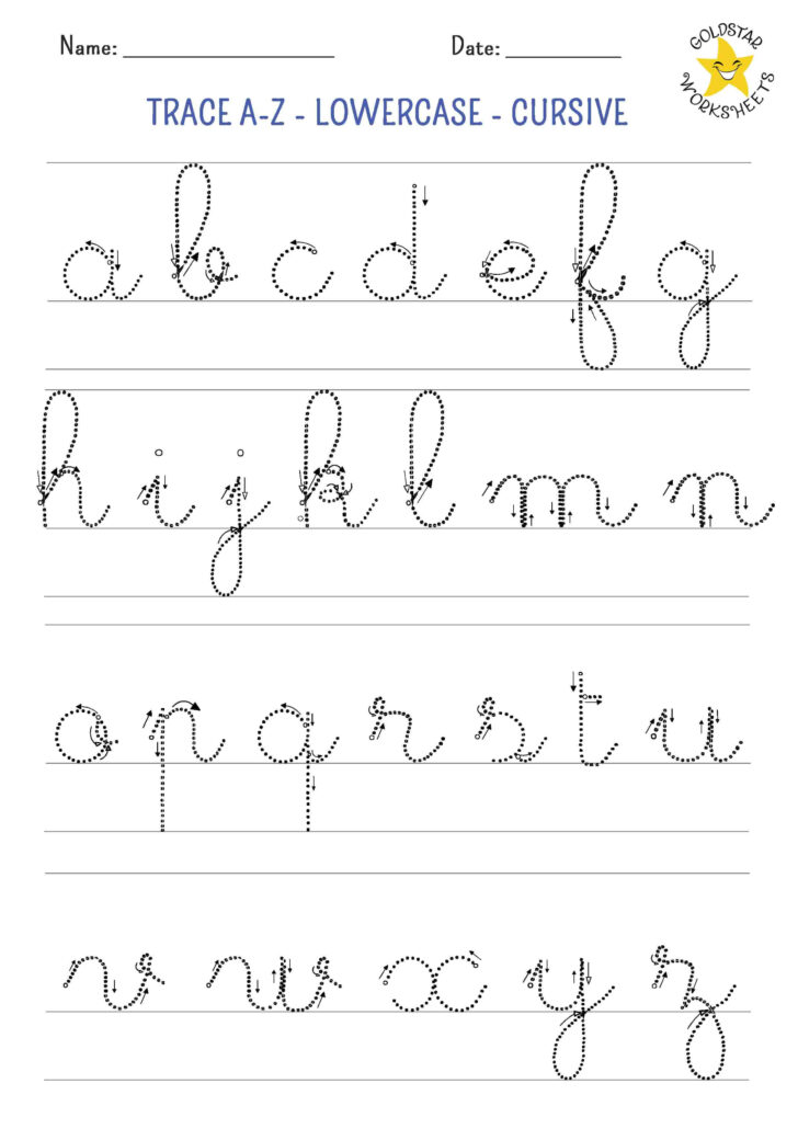 Cursive Letter Tracing Worksheets