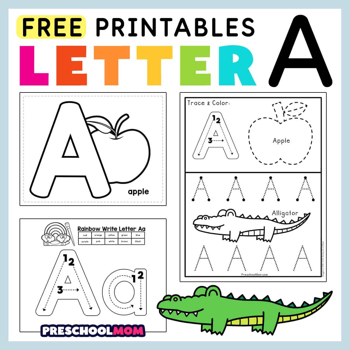 Letter A Preschool Printables - Preschool Mom pertaining to Free Printable Preschool Worksheets Tracing Letter A
