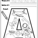 Letter A Trace, Write, And Color   Ezpzphonics Inside Letter Tracing And Coloring Worksheets