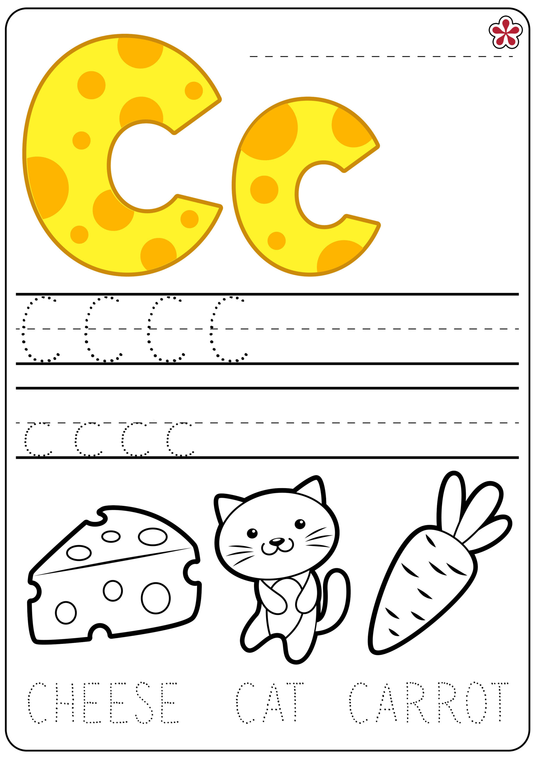 Letter C Worksheets. Teachersmag with Tracing Letter C Worksheets For Preschool