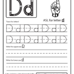 Letter D Worksheets   55+ Free Pdf Printables ~ Daydream Into Reality Inside Tracing Letter Dd Worksheet
