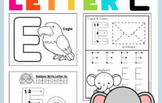 Letter E Preschool Printables - Preschool Mom with regard to Tracing Letter E Worksheets For Kindergarten