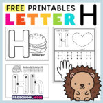 Letter H Preschool Printables   Preschool Mom Regarding Letter H Tracing Worksheets For Preschool