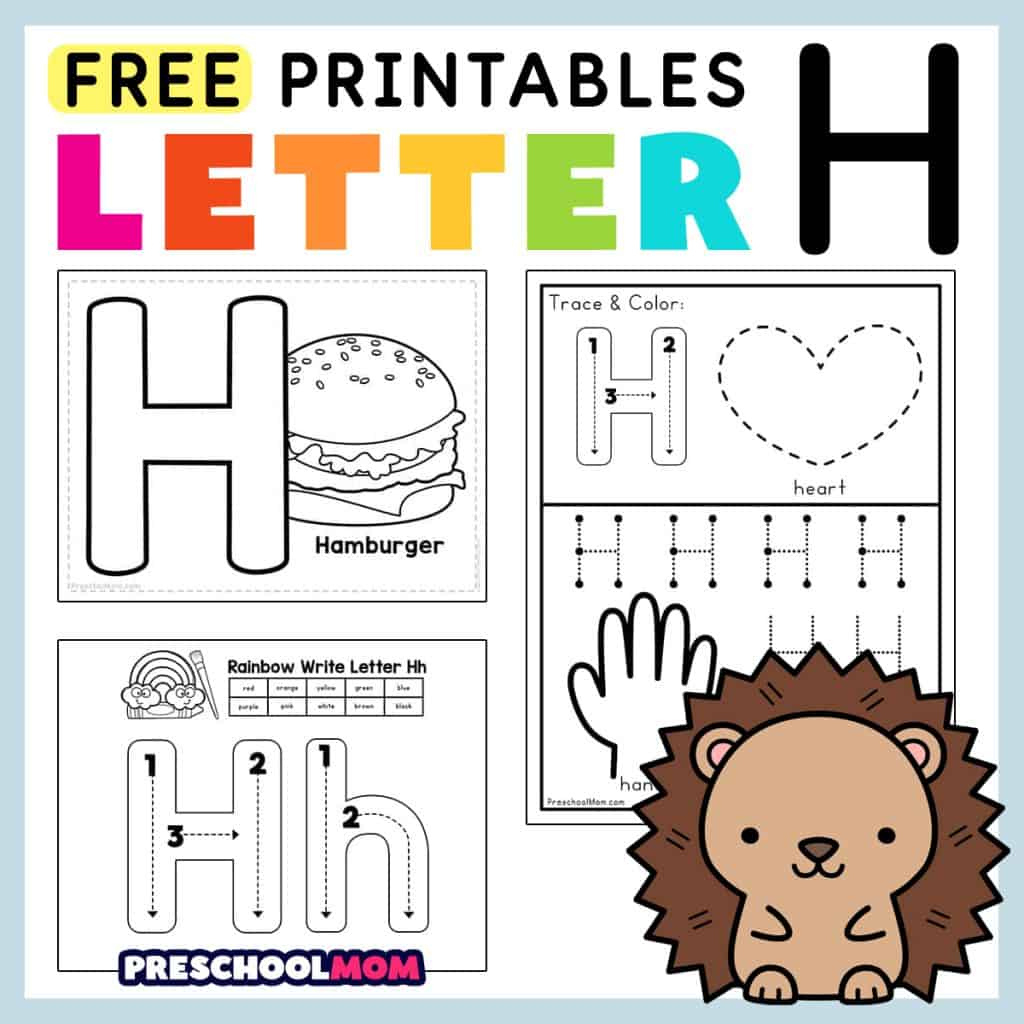 Letter H Preschool Printables - Preschool Mom regarding Letter H Tracing Worksheets For Preschool