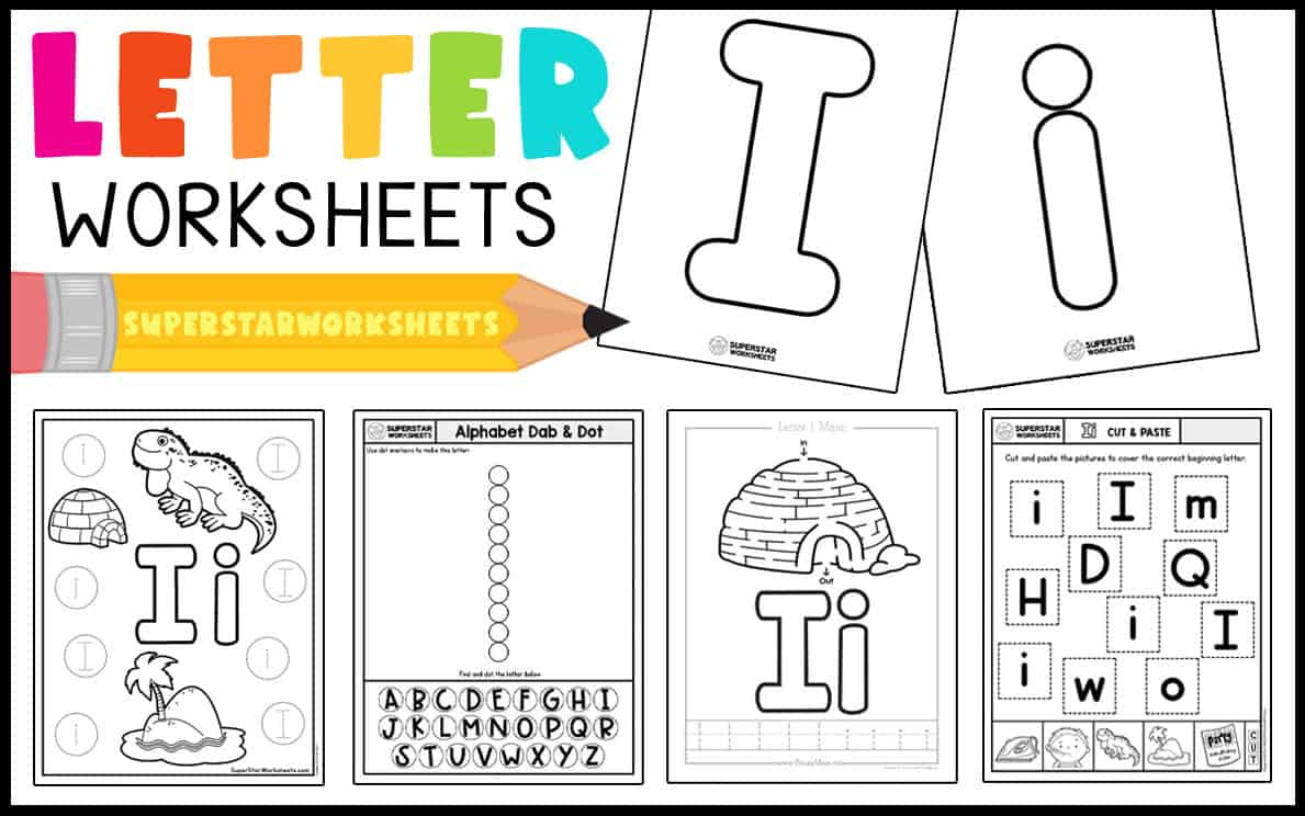 Letter I Worksheets - Superstar Worksheets throughout Tracing Letter I Worksheets For Preschool