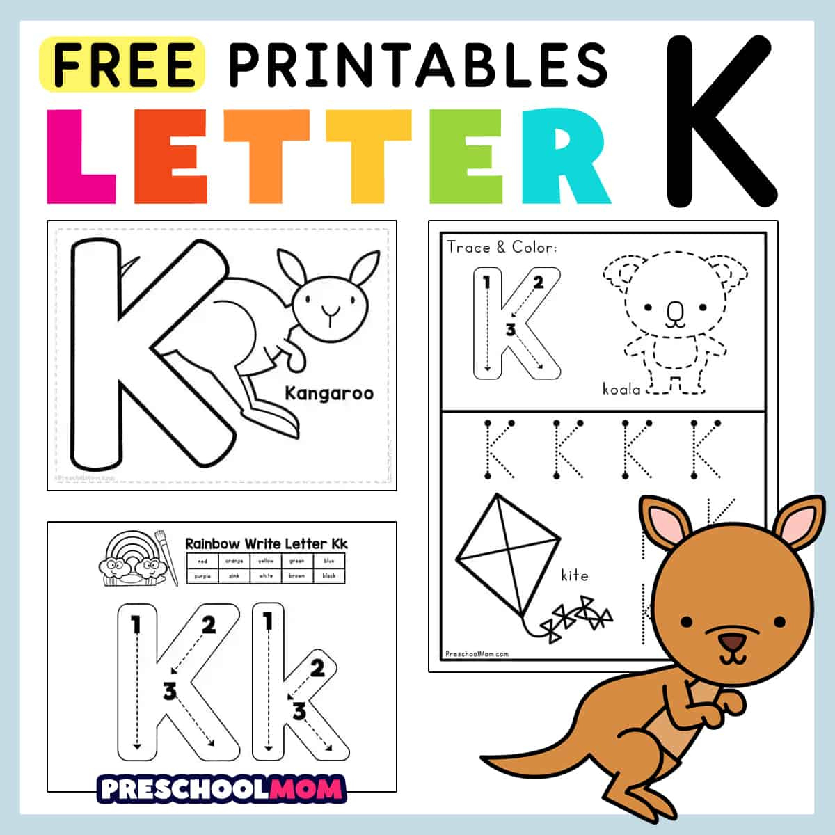 Letter K Preschool Printables - Preschool Mom throughout Letter K Tracing Worksheets Preschool