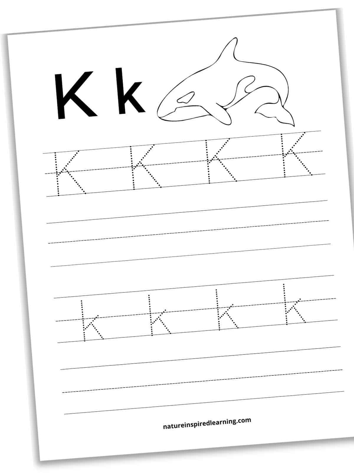 Letter K Tracing Worksheets - Nature Inspired Learning within Letter K Tracing Worksheets