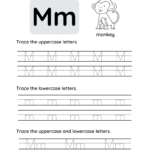 Letter M Tracing Worksheets For Toddlers And Preschool Children With Tracing Sheet Mm