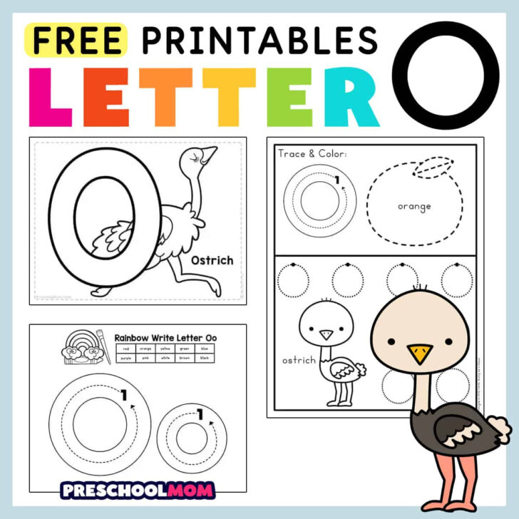 Tracing Letter O Worksheets For Kindergarten