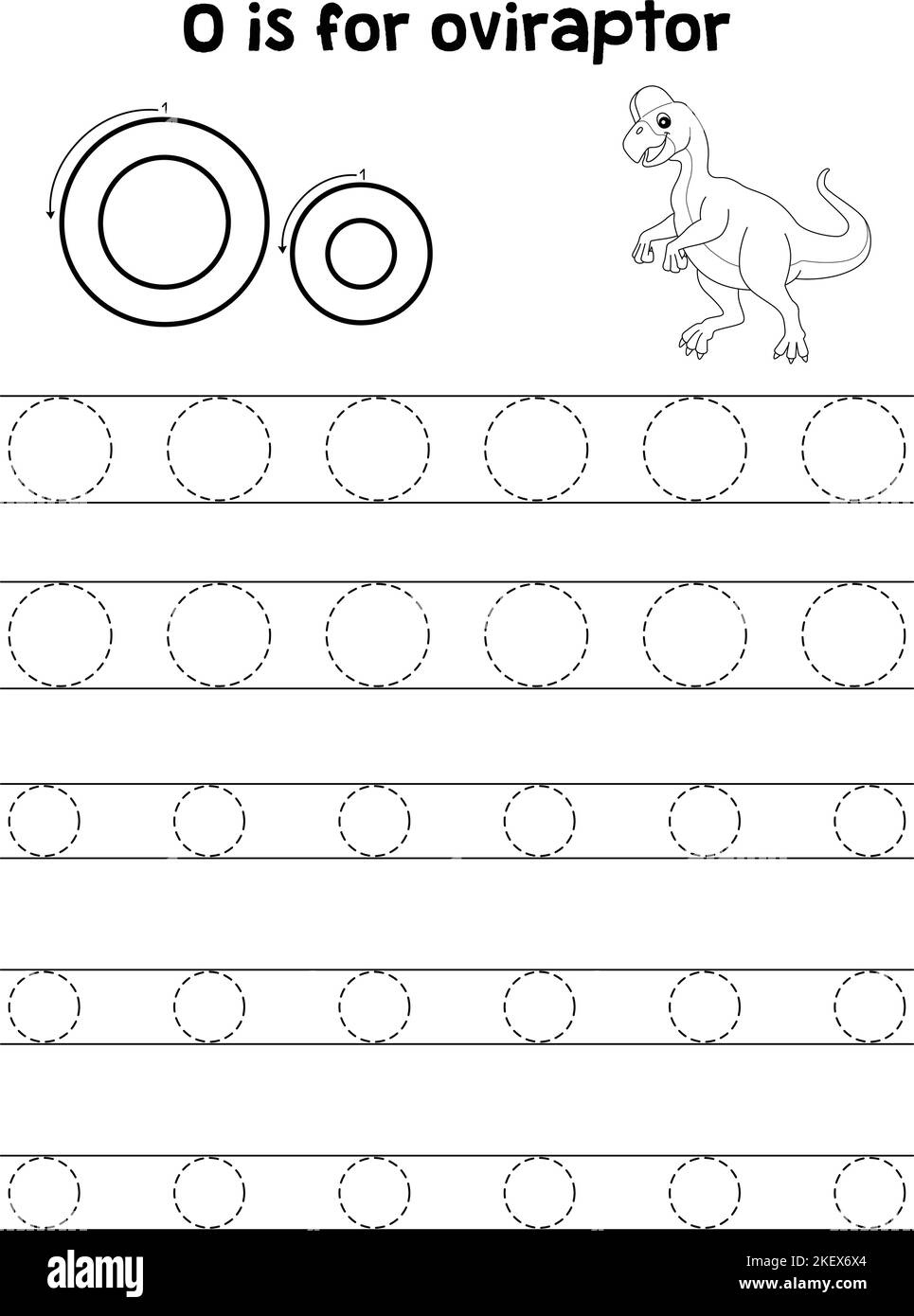 Letter O Tracing Cut Out Stock Images &amp;amp; Pictures - Alamy intended for Capital Letter O Tracing Worksheets