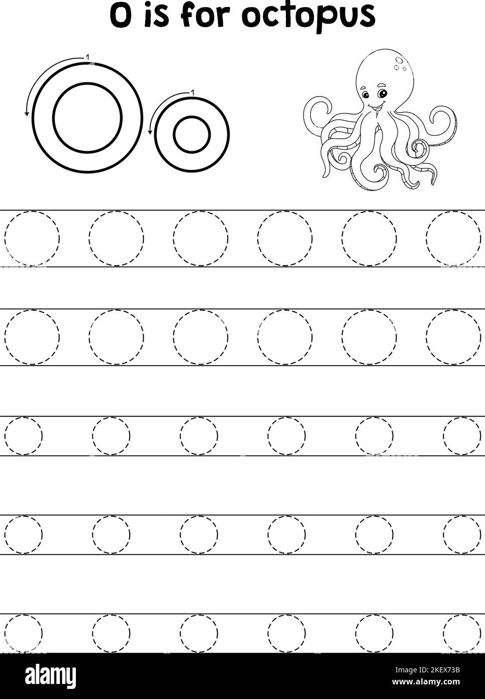 Letter O Tracing Cut Out Stock Images &amp;amp; Pictures - Alamy pertaining to Letter O Tracing Worksheets
