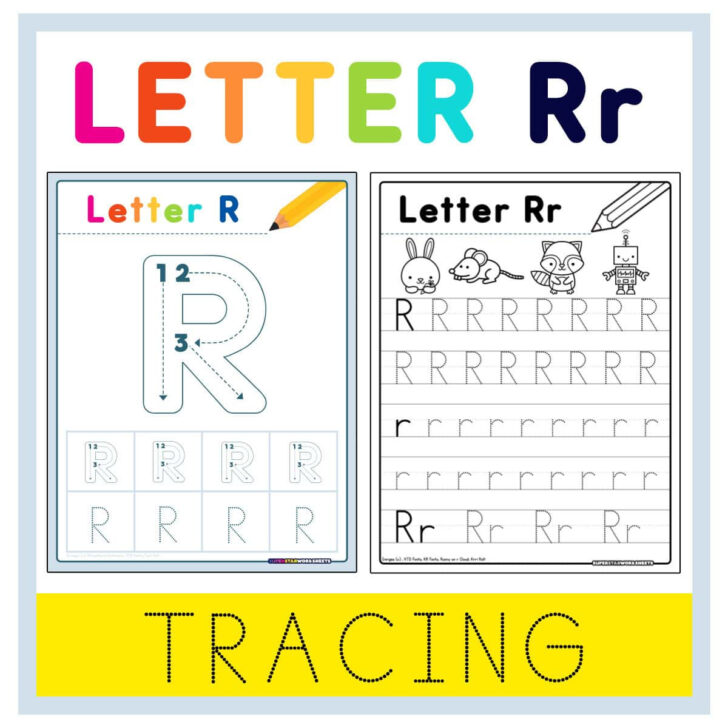 Capital Letter R Tracing Worksheets