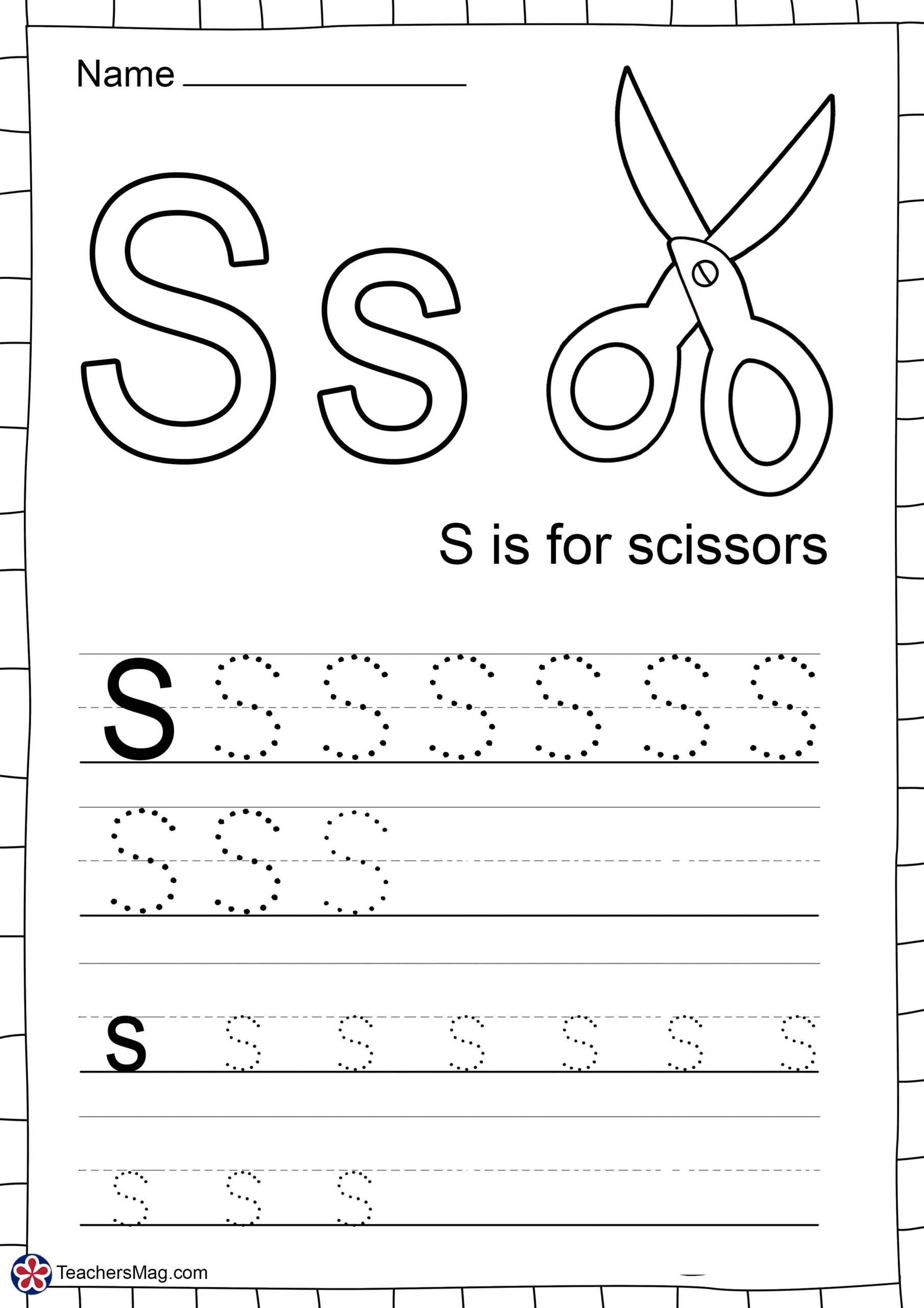 Letter S Free Worksheets. Teachersmag inside Letter S Tracing Worksheets Free