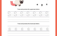 Letter S Tracing | Worksheets For Preschool throughout Letter S Tracing Worksheet