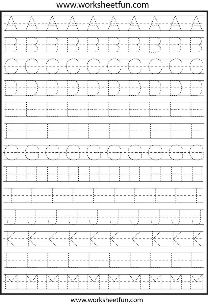 Free Printable Alphabet Letter Tracing Worksheets