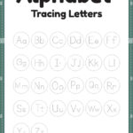 Letter Tracing Alphabet Worksheet For Kindergarten And Preschool With Regard To Letter Tracing Worksheets Free Download For Kindergarten English