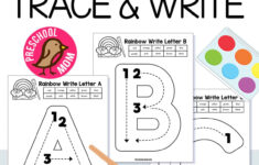 Letter Tracing Worksheets - Preschool Mom for Free Large Letter Tracing Worksheets