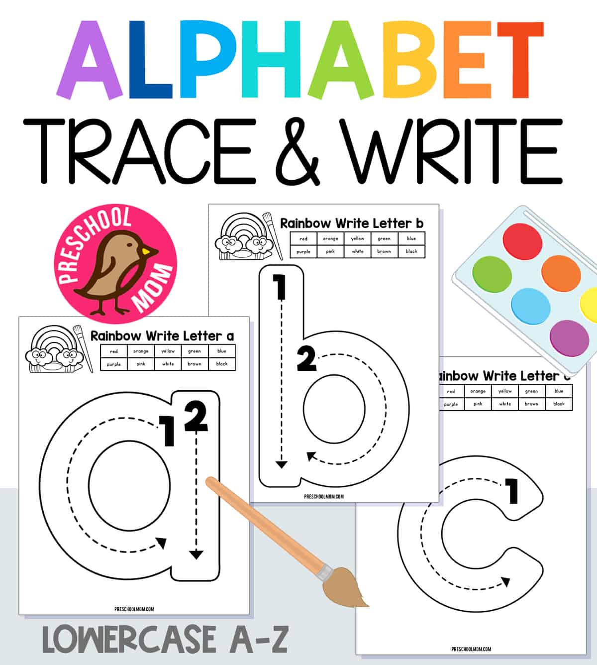 Letter Tracing Worksheets - Preschool Mom for Letter Tracing Worksheets Free Editable