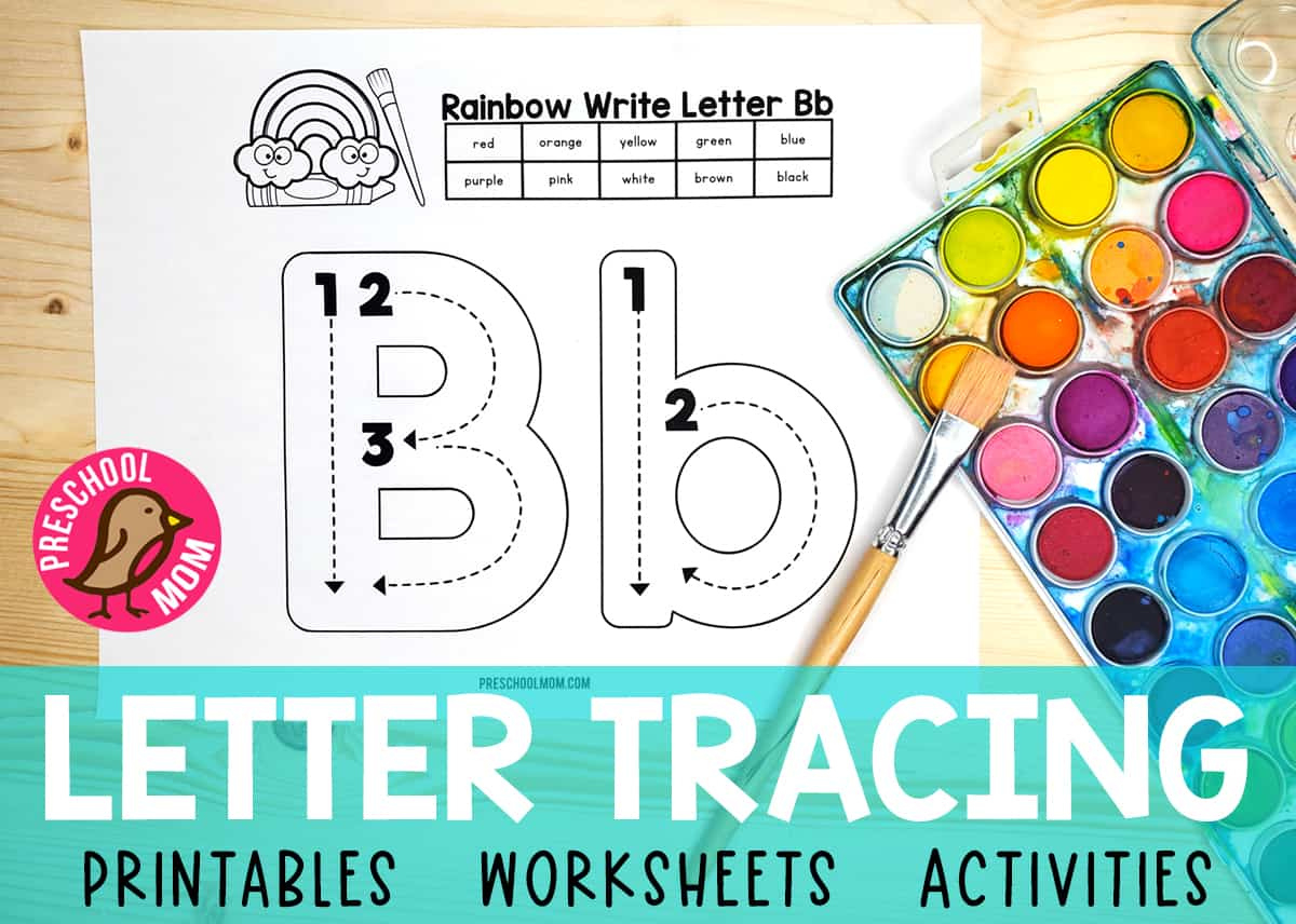 Letter Tracing Worksheets - Preschool Mom in Free Printable Letter Tracing Worksheets For Preschoolers