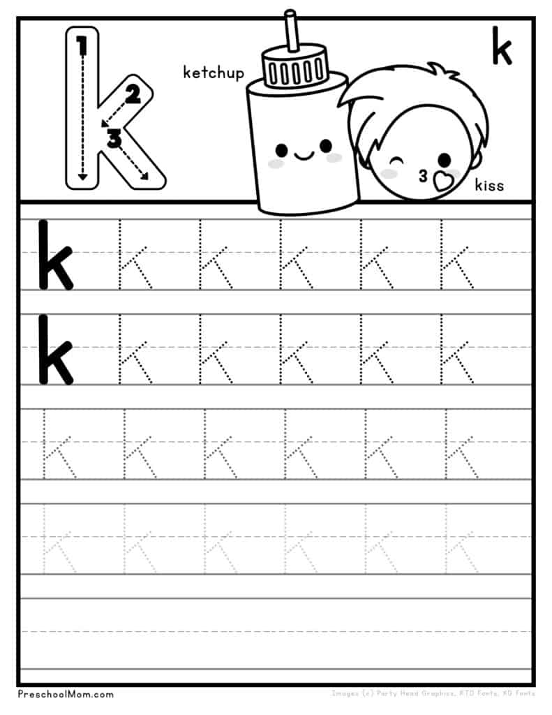 Letter Tracing Worksheets - Preschool Mom regarding 1st Grade Letter Tracing Worksheets
