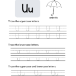 Letter U Tracing Worksheets For Toddlers And Preschool Children For Letter U Tracing Worksheet