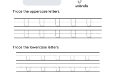 Letter U Tracing Worksheets For Toddlers And Preschool Children with Letter Tracing Worksheets U