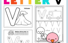 Letter V Preschool Printables - Preschool Mom regarding Free Letter V Tracing Worksheets