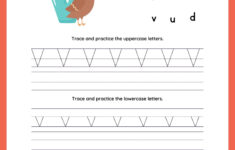 Letter V Tracing | Worksheets For Preschool pertaining to Letter V Tracing Worksheets Preschool