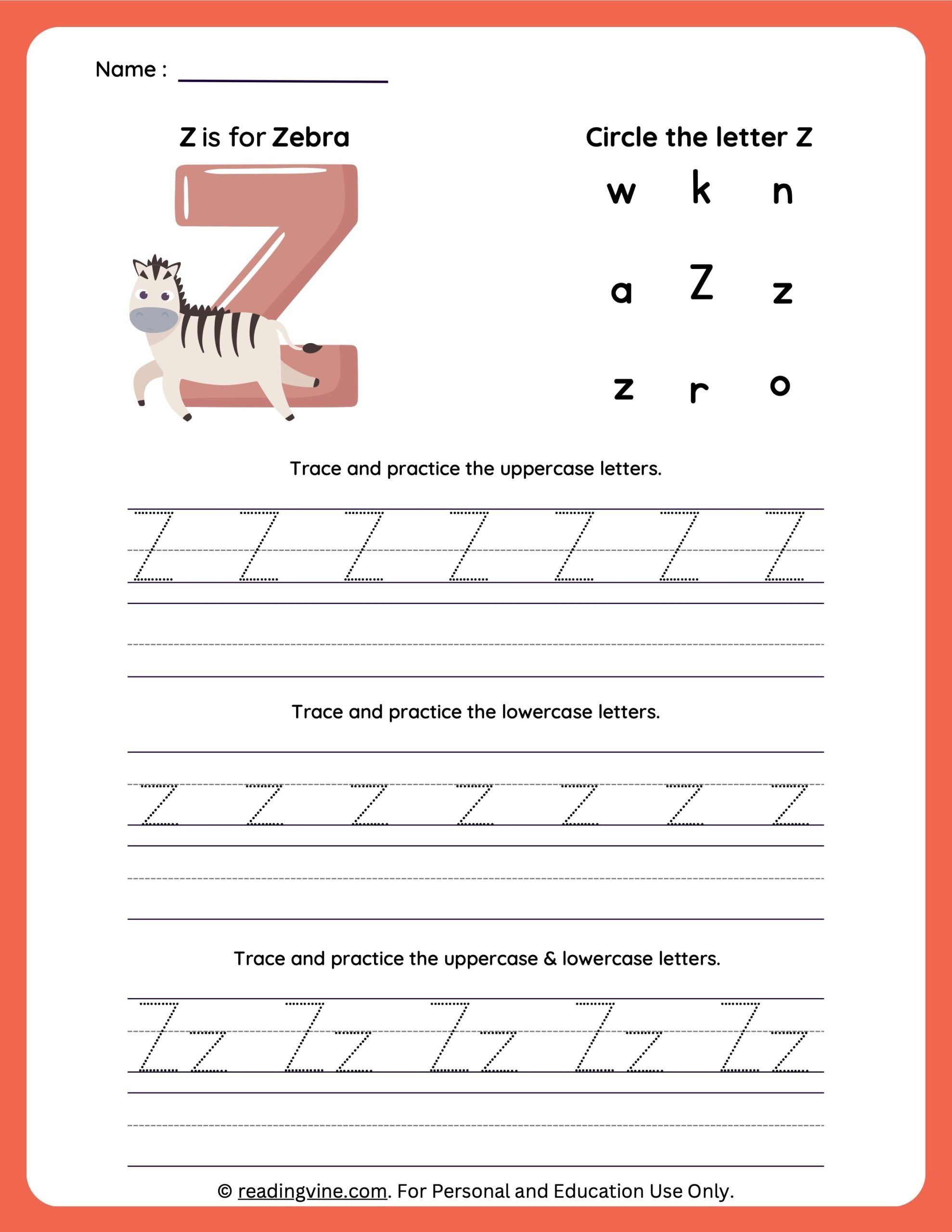 Letter Z Tracing | Worksheets For Preschool regarding Letter Z Tracing Worksheets