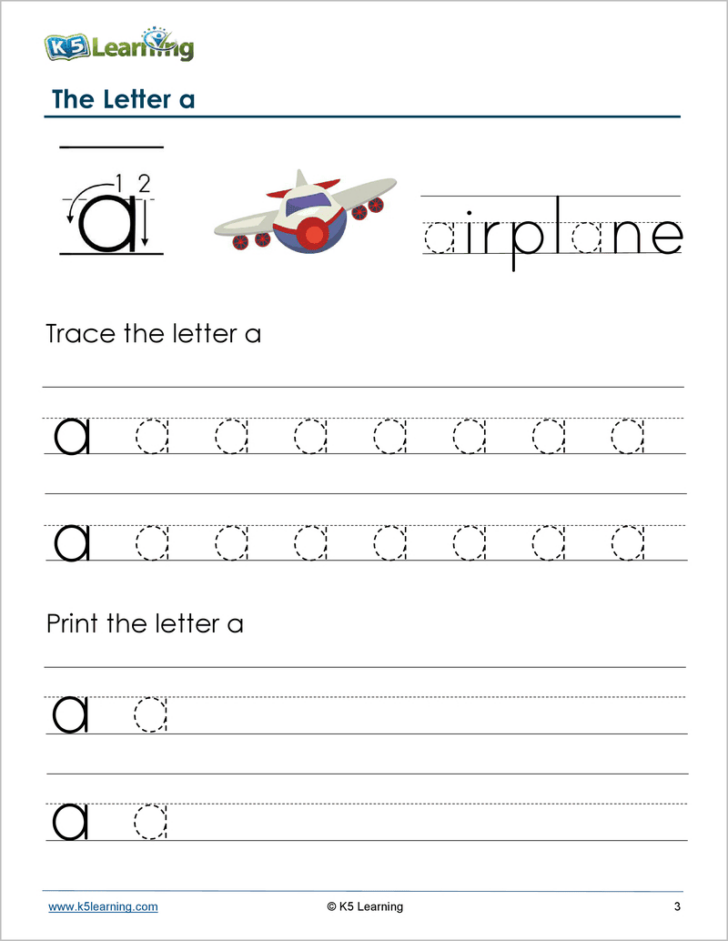 Letter Tracing Worksheets K5