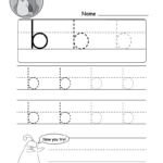 Lowercase Letter "B" Tracing Worksheet   Doozy Moo Throughout Letter B Worksheets Tracing