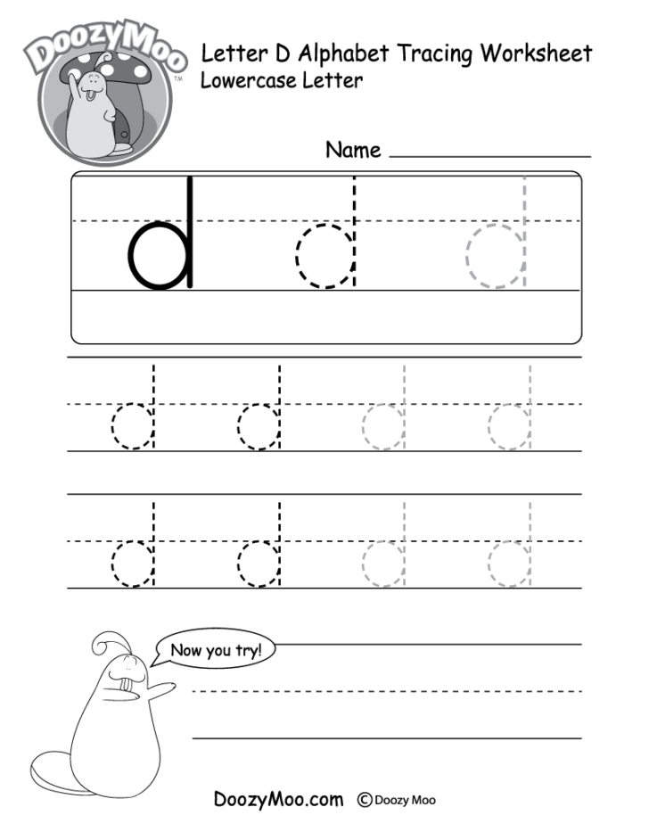 Tracing Letter D Worksheets For Kindergarten