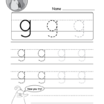 Lowercase Letter "G" Tracing Worksheet   Doozy Moo Within Letter G Tracing Worksheets For Kindergarten