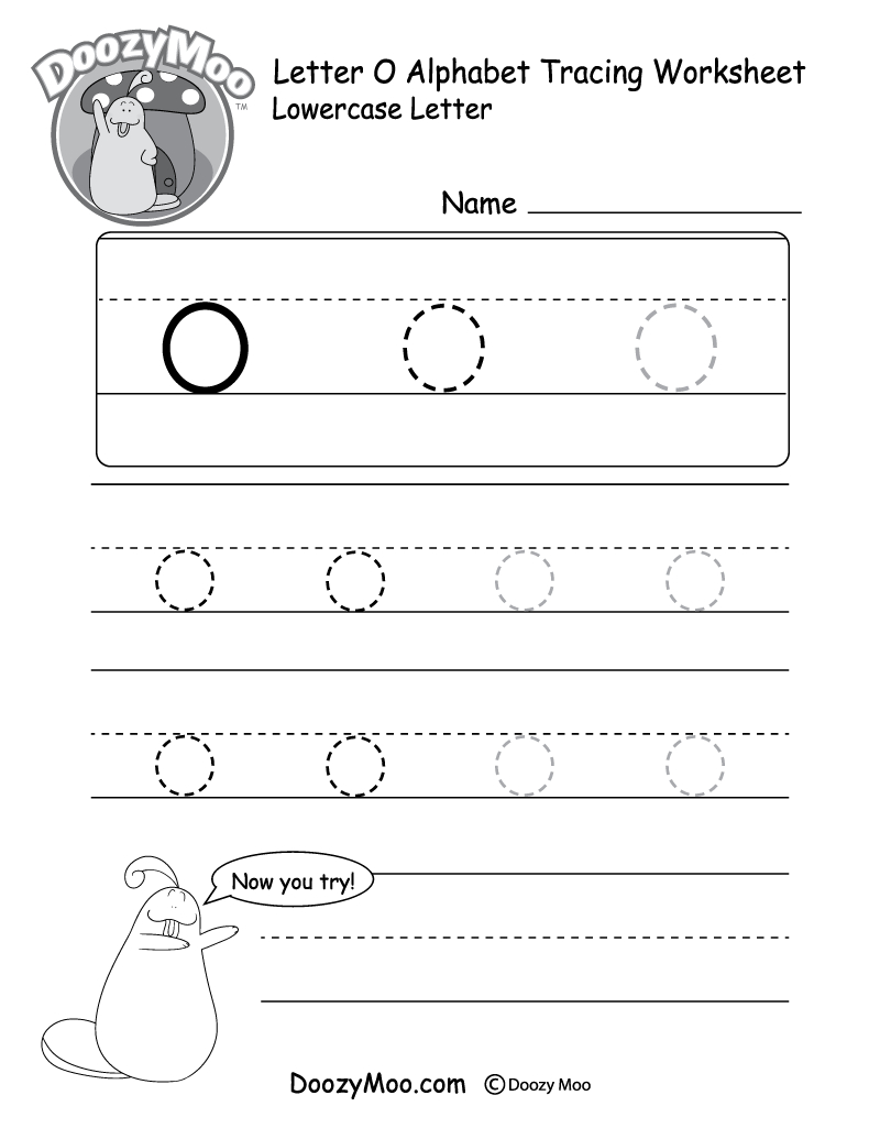 Lowercase Letter &amp;quot;O&amp;quot; Tracing Worksheet - Doozy Moo with Free Printable Letter O Tracing Worksheets